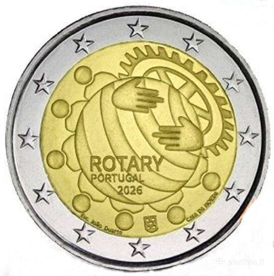2 euro moneta Portugalija 2026 Rotary - nuotraukos Nr. 2