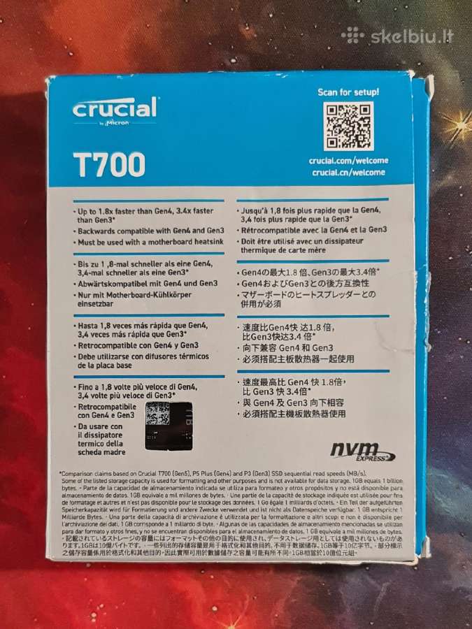Crucial T700 SSD 1tb - nuotraukos Nr. 2