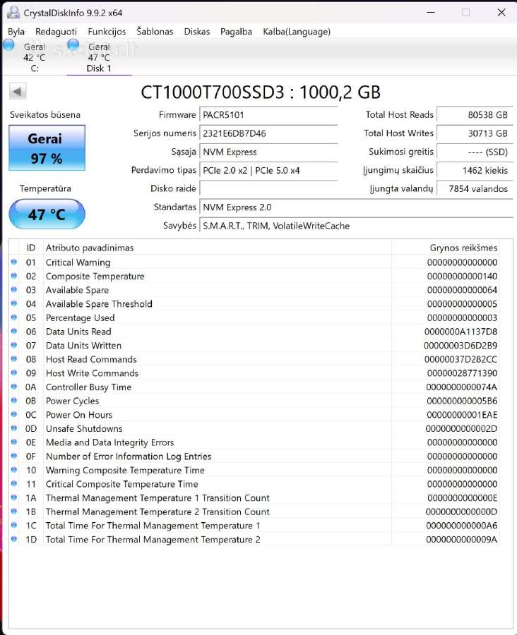 Crucial T700 SSD 1tb - nuotraukos Nr. 4