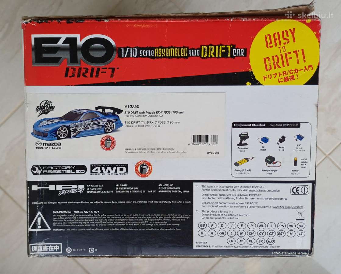 Hpi Racing E10 1/10 RC Drift / Touring - nuotraukos Nr. 13