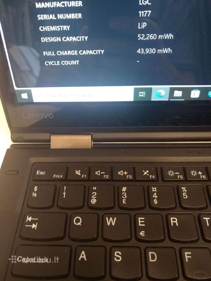 X1 Yoga 2k ekranas/256gb SSD - nuotraukos Nr. 4