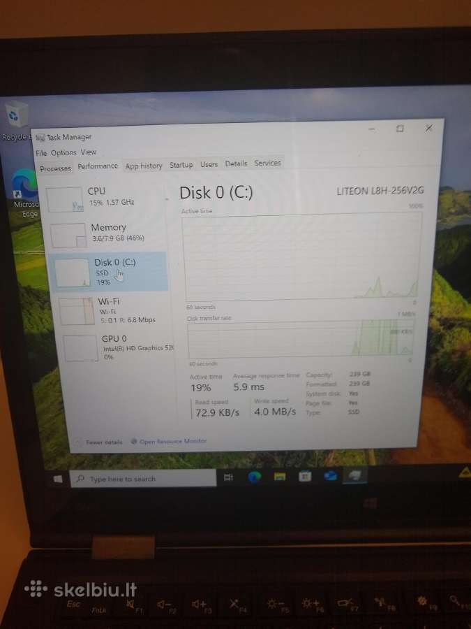 X1 Yoga 2k ekranas/256gb SSD - nuotraukos Nr. 5