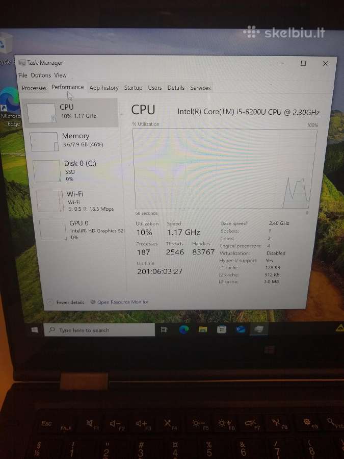 X1 Yoga 2k ekranas/256gb SSD - nuotraukos Nr. 6