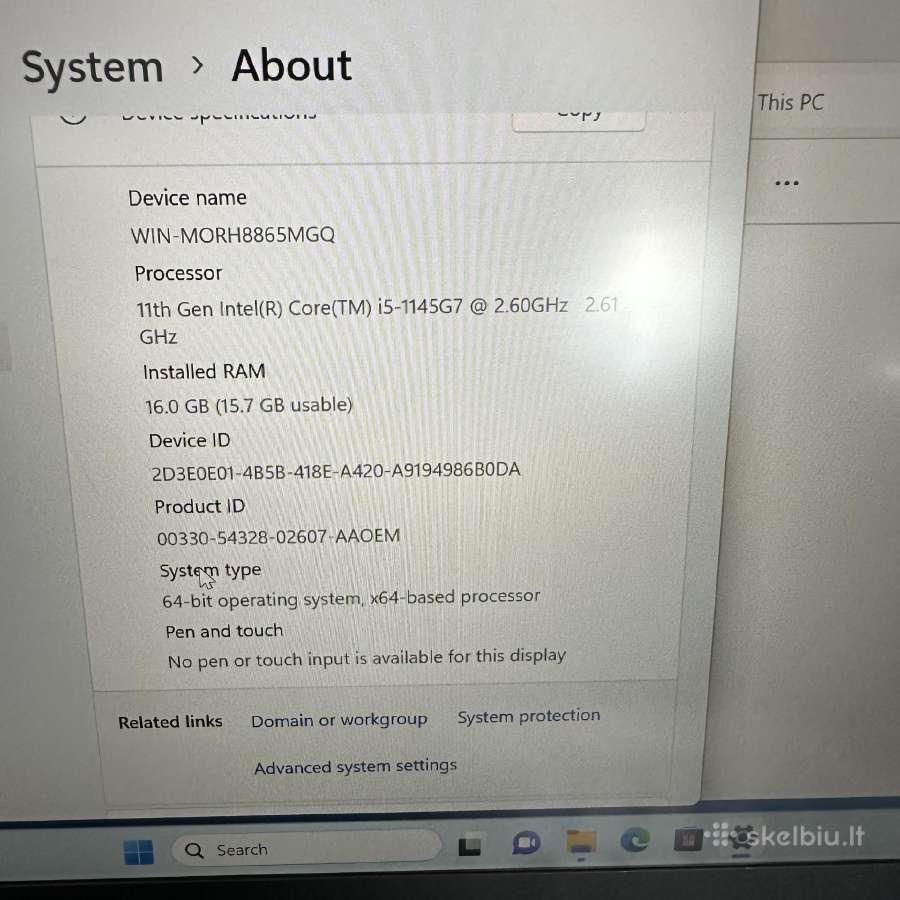 Lenovo Thinkpad T14s Gen2 I5-1145g7 16gb 512ssd 14 - nuotraukos Nr. 7