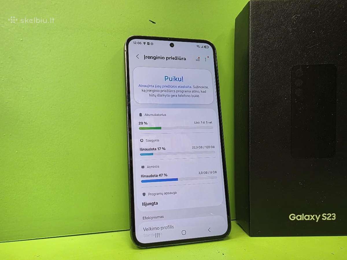 Samsung Galaxy S23 128gb Black - nuotraukos Nr. 2
