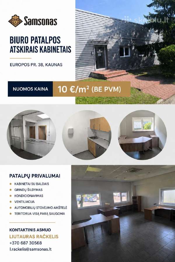 Biuro patalpos atskirais kabinetais Kaune - nuotraukos Nr. 2