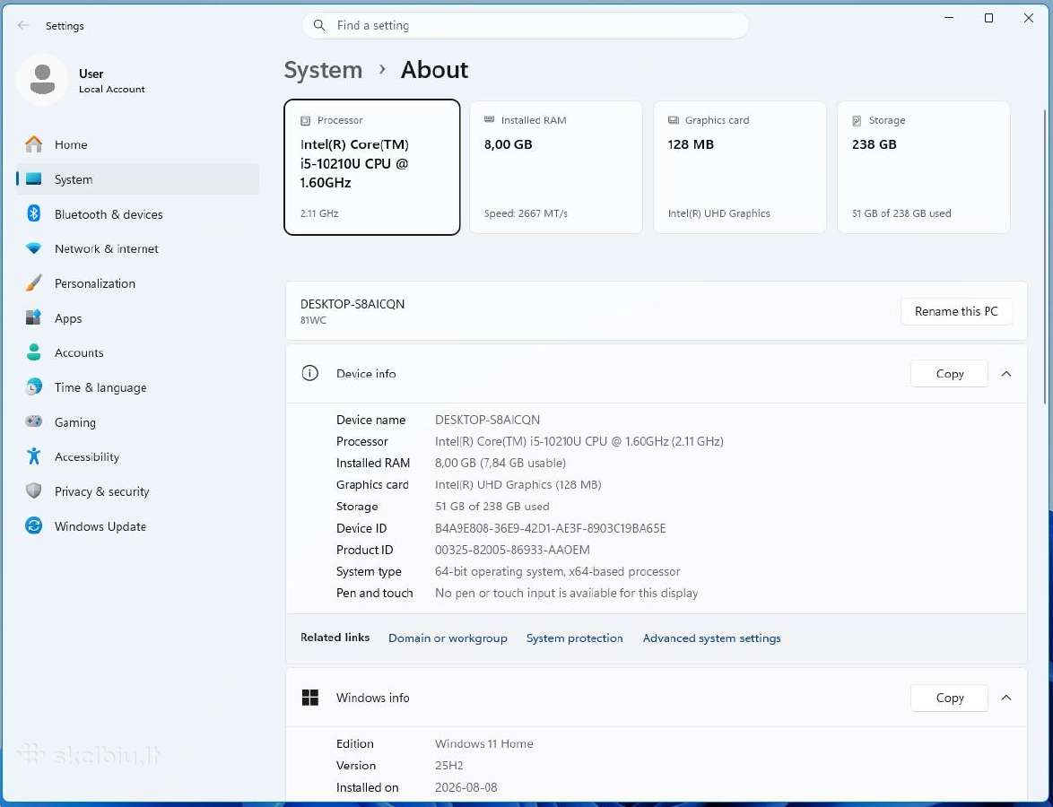 Lenovo su i5 10th / 17.3" Fhd Ips / SSD - nuotraukos Nr. 3