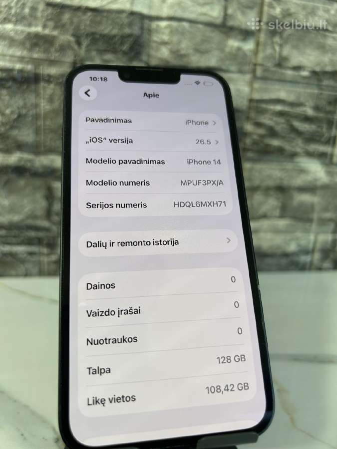 iPhone 14 128gb 75% Dark Blue - nuotraukos Nr. 7