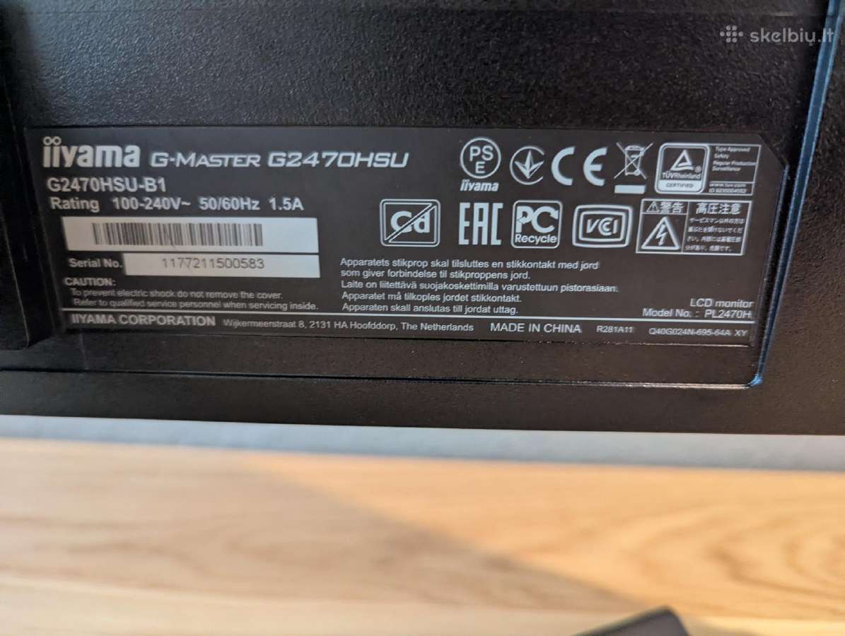 Iiyama G-master 23,8" Ips 165hz 0.8 ms - nuotraukos Nr. 2