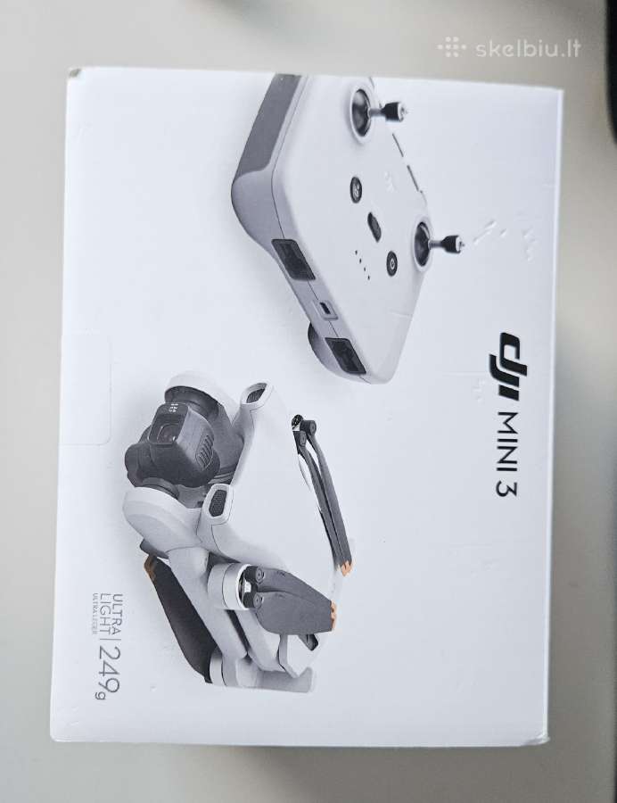 Dji Mini 3 +2 baterijos, krepšys ir 128gb kortelė - nuotraukos Nr. 3
