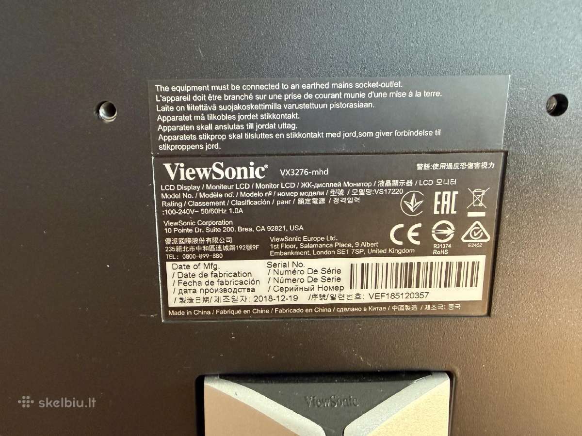 Viewsonic monitorius - nuotraukos Nr. 3