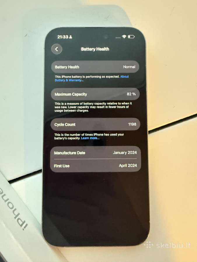 Parduodamas iPhone 15 Pro 512 GB White Titanium - nuotraukos Nr. 6