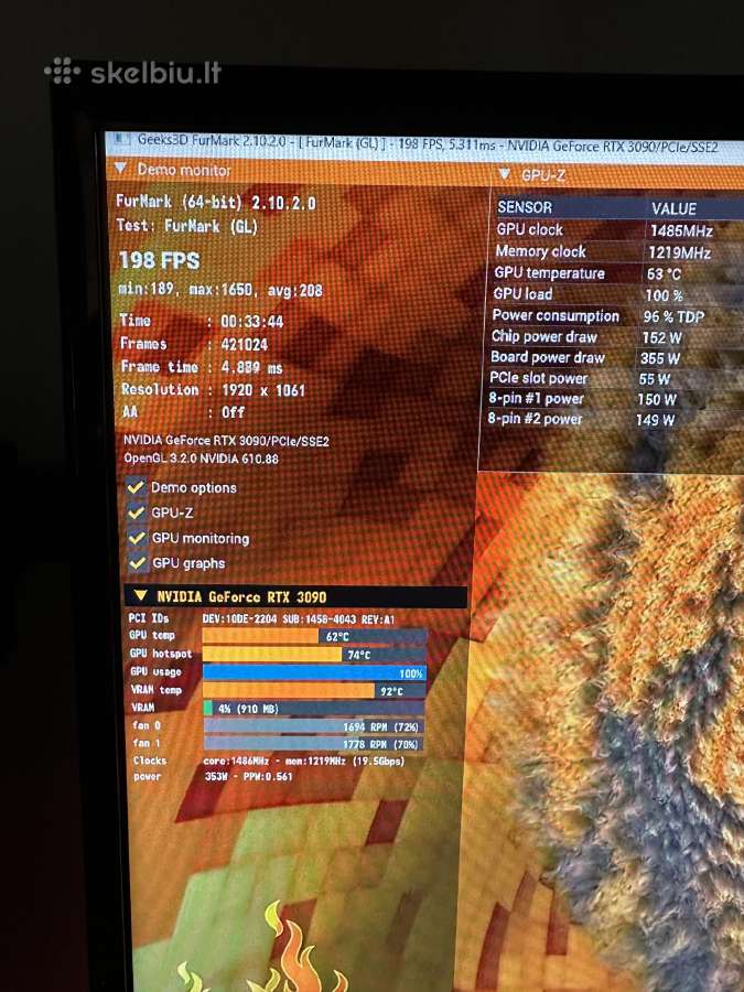 Gigabyte Geforce Rtx 3090 24gb Gddr6x - nuotraukos Nr. 8