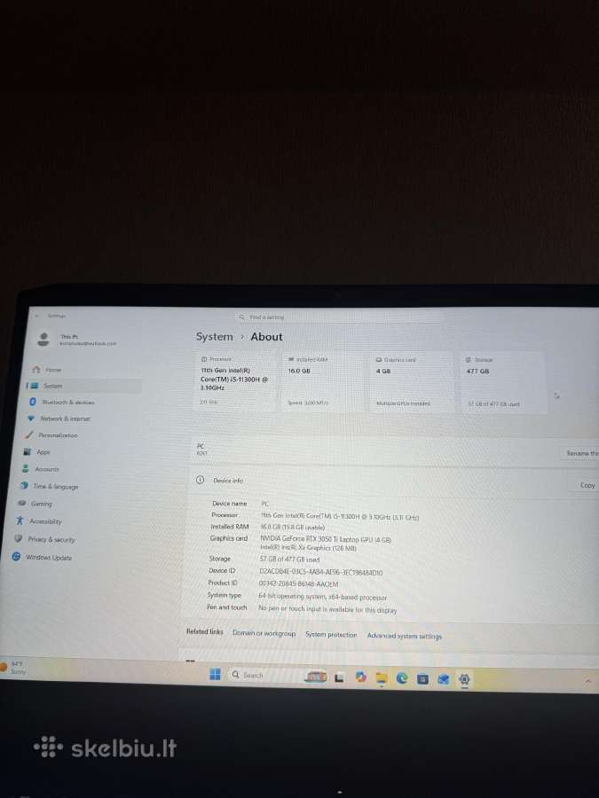 Lenovo Ideapad Gaming 3 - nuotraukos Nr. 2