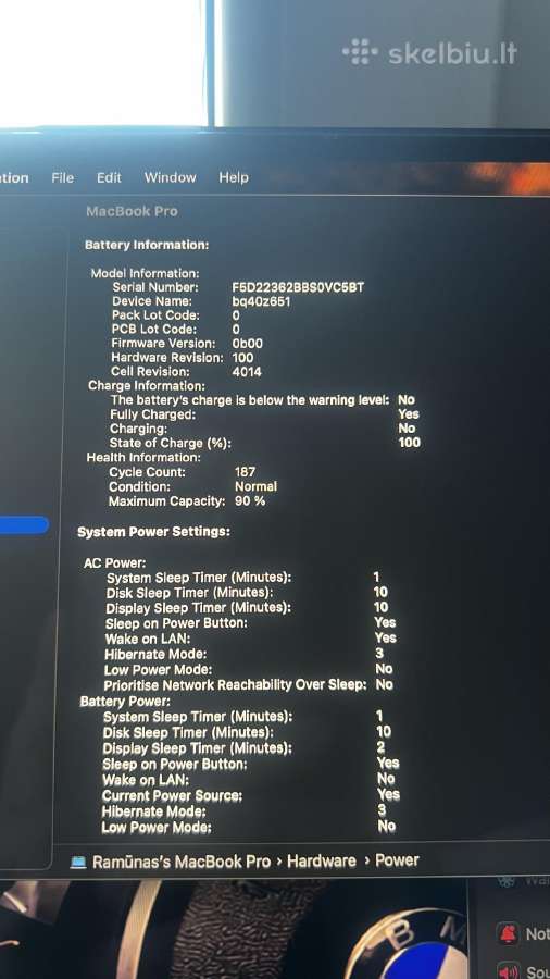 MacBook pro 16 M1 - nuotraukos Nr. 4