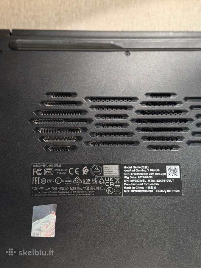 Lenovo Ideapad Gaming 3 - nuotraukos Nr. 21