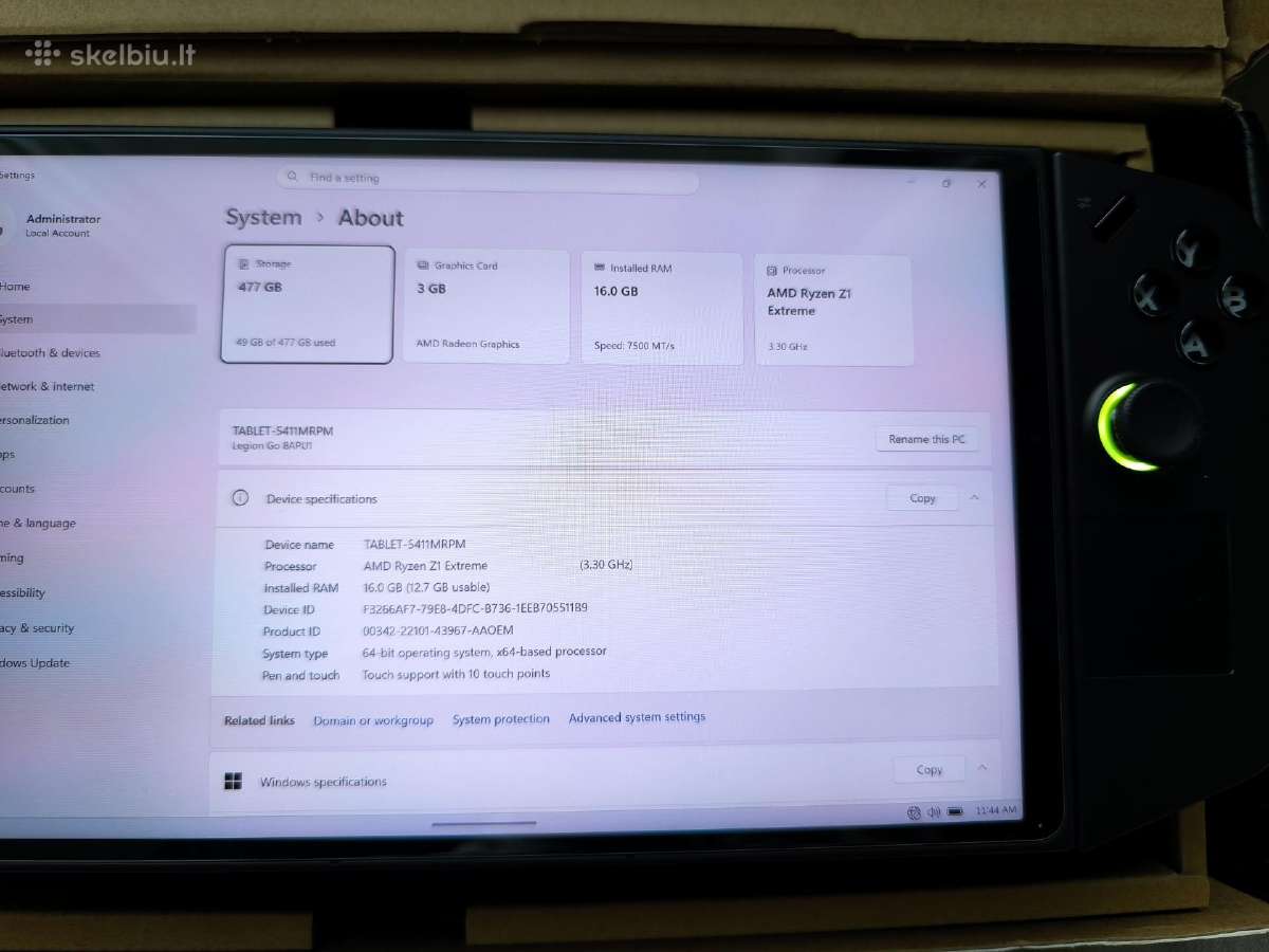 Lenovo Legion Go 8apu1 - nuotraukos Nr. 3