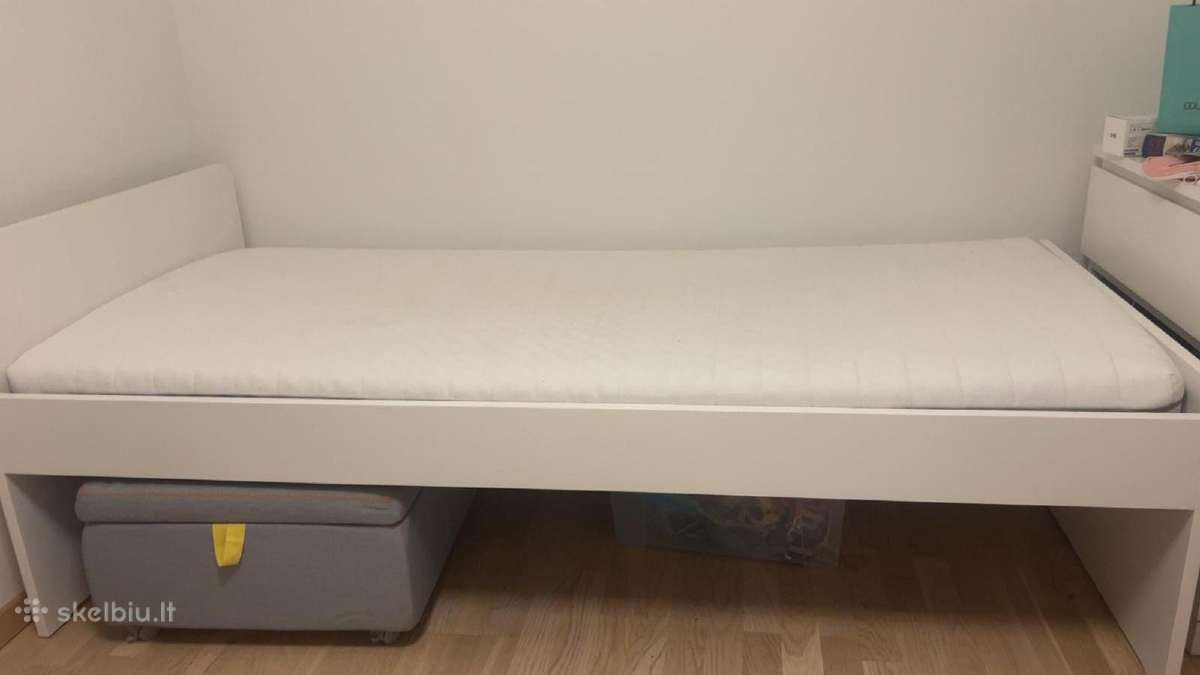 Ikea Slakt viengulė lova su pufu - nuotraukos Nr. 3
