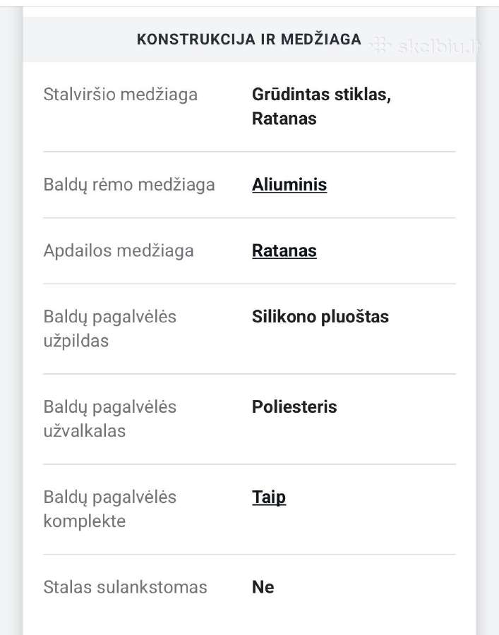 Lauko baldų komplektas - nuotraukos Nr. 9