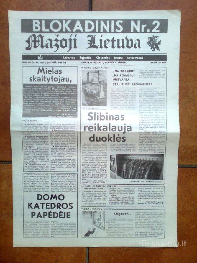 Pirmieji blokadiniai "Mažoji Lietuva" numeriai - nuotraukos Nr. 3