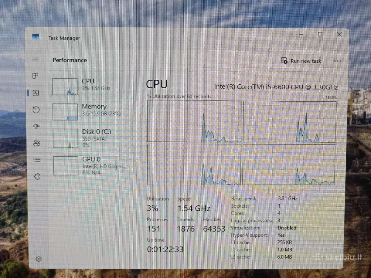 Lenovo Aio i5-6 Gen, 16gb RAM, 480gb SSD - nuotraukos Nr. 9