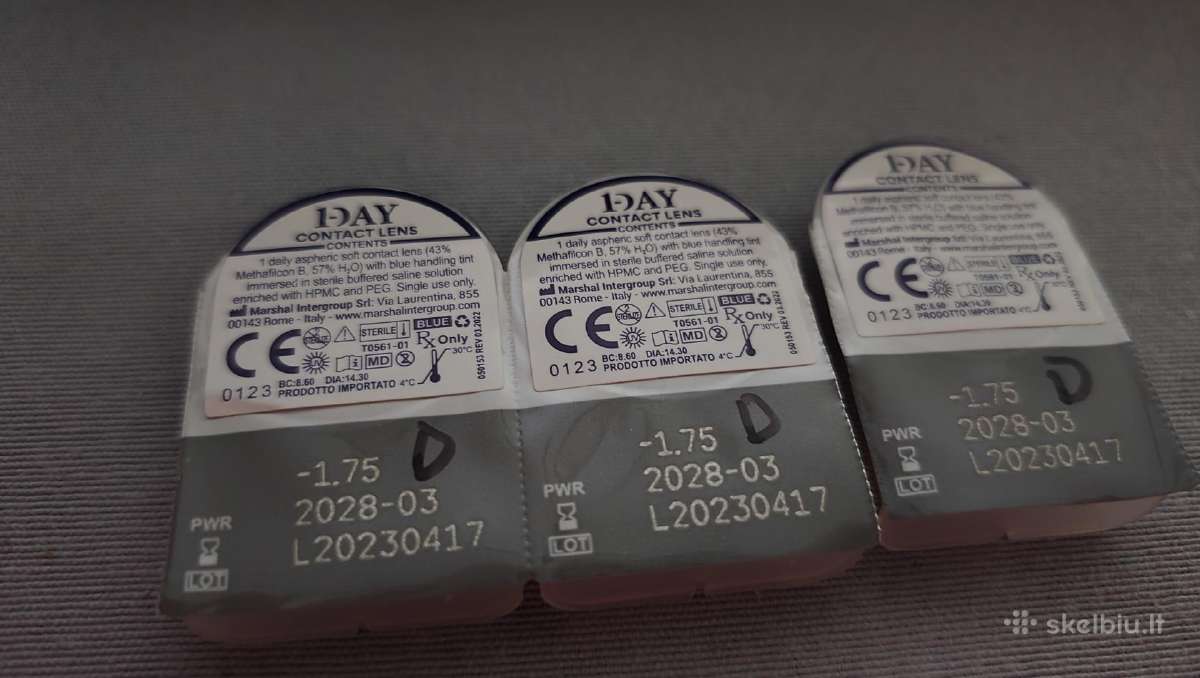 Vienadieniai kontaktiniai lešiai -1.75 dioptrijų - nuotraukos Nr. 3