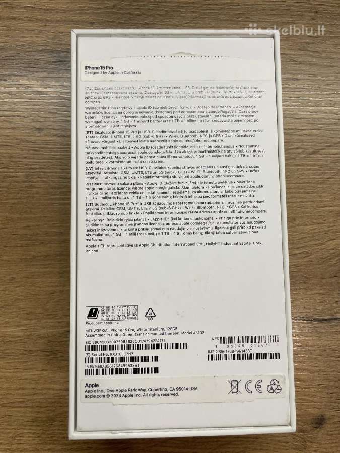 iPhone 15 pro 128gb - nuotraukos Nr. 6
