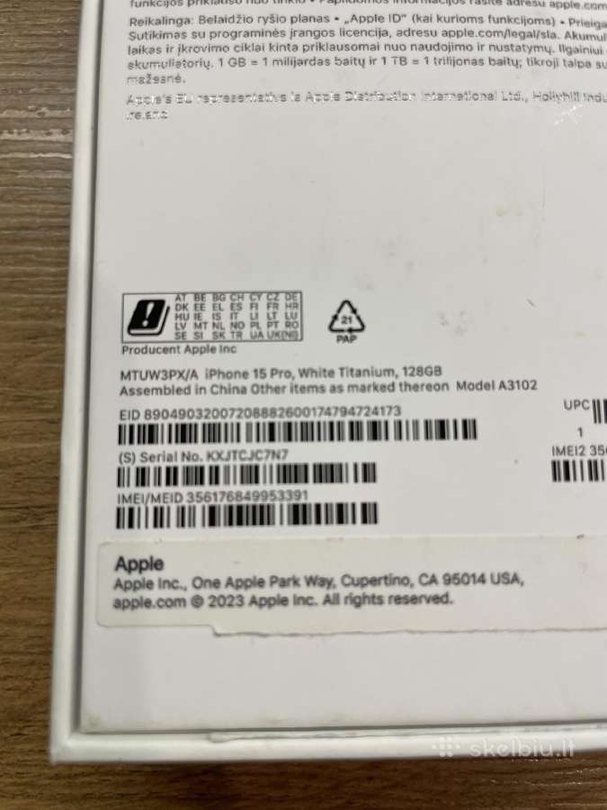 iPhone 15 pro 128gb - nuotraukos Nr. 7