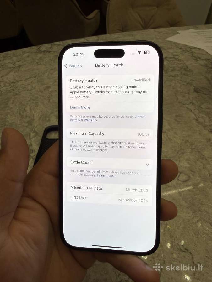 iPhone 15, 128gb 100% - nuotraukos Nr. 4