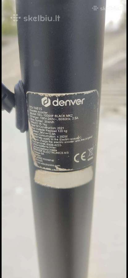 Elektrinis paspirtukas Denver. - nuotraukos Nr. 6