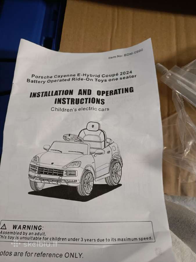 Vaikiškas elektrinis automobilis Porshe - nuotraukos Nr. 4