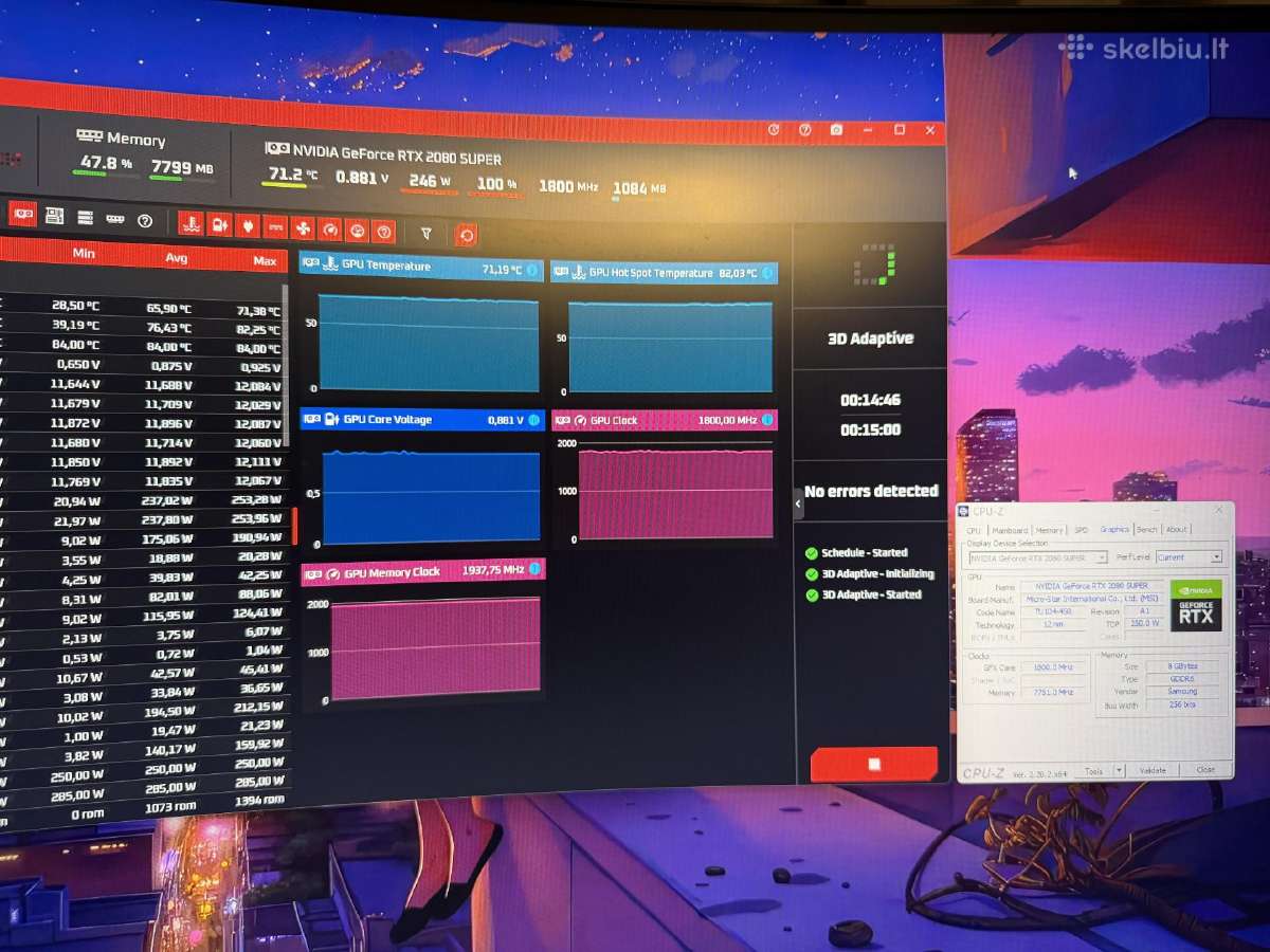 Rtx 2080 Super Msi Gaming Trio Rgb 8gb - nuotraukos Nr. 3