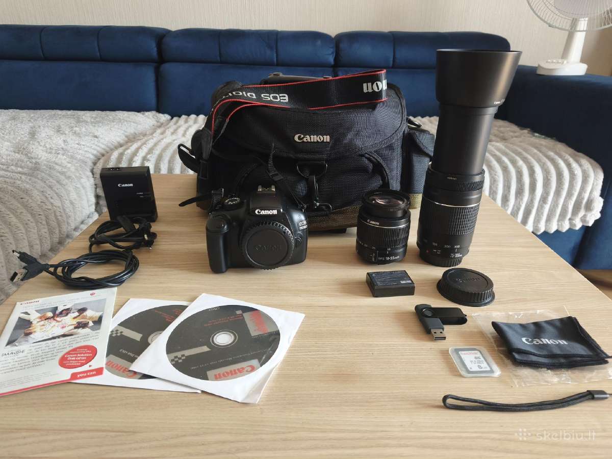 Canon EOS 1100d fotoaparatas plius du objektyvai - nuotraukos Nr. 2