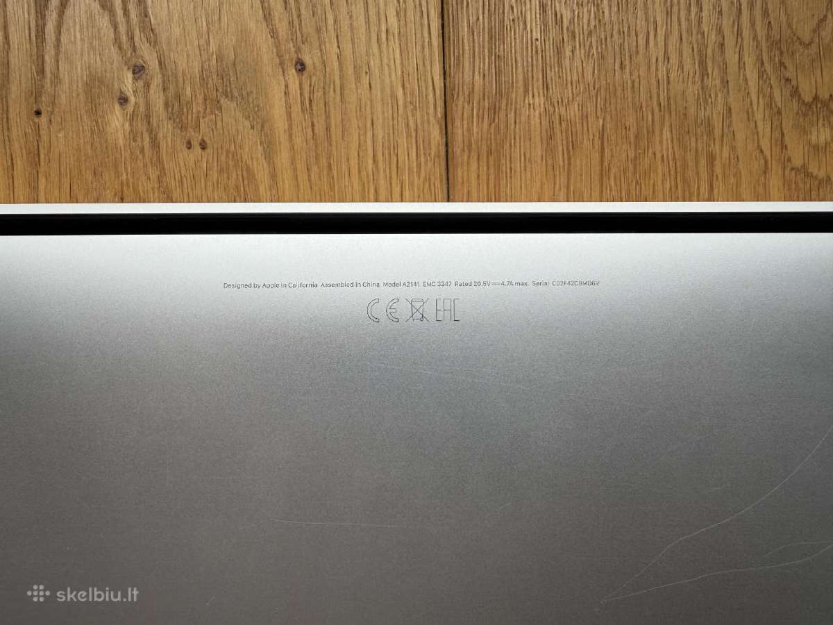 MacBook Pro 2019 i7 32gb - nuotraukos Nr. 3
