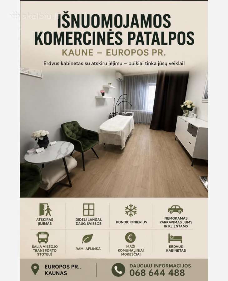 Nuomojamos šviesios ir tvarkingos patalpos - nuotraukos Nr. 11