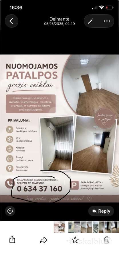 Nuomojamos šviesios ir tvarkingos patalpos - nuotraukos Nr. 12