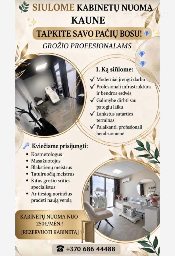 Nuomojamos šviesios ir tvarkingos patalpos - nuotraukos Nr. 13