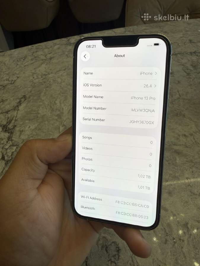 iPhone 13 pro, 1tb 86% - nuotraukos Nr. 4