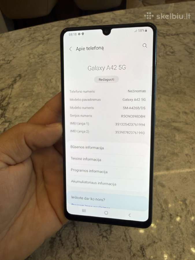 Samsung a42 5G, 4/128gb - nuotraukos Nr. 5