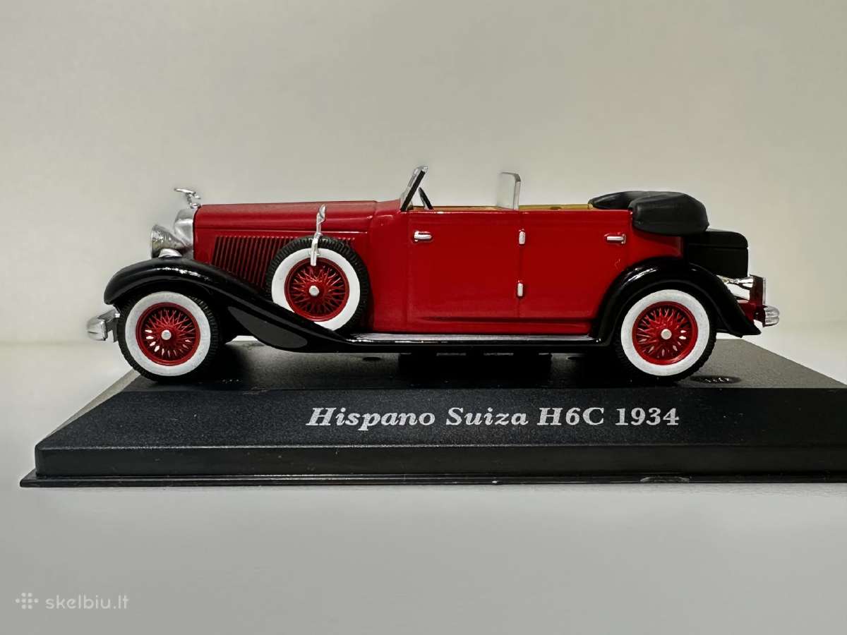 Hispano-suiza H6c 1934 raudona/juoda 1:43 Altaya - nuotraukos Nr. 3
