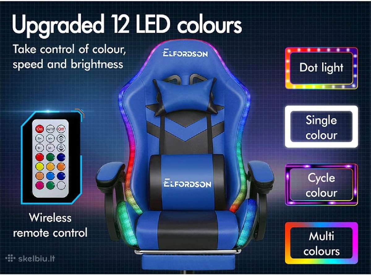 A356 LED žaidimų kėdė - nuotraukos Nr. 3