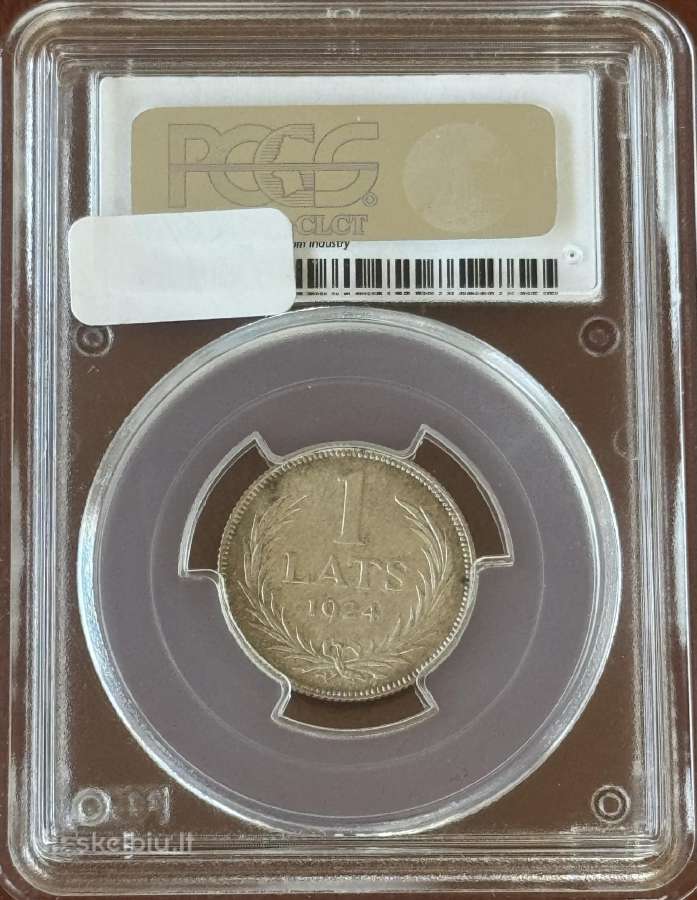 Latvija 1 lats 1924 – Pcgs Ms64 - nuotraukos Nr. 2