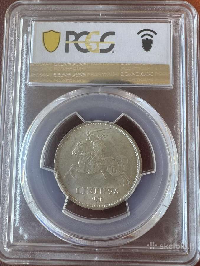 5 litai 1936 – Jonas Basanavičius – Pcgs M - nuotraukos Nr. 2