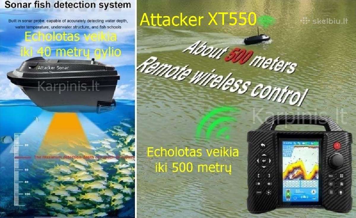 Attacker XT 550, GPS 116tšk, Echolotas,barstytuvas - nuotraukos Nr. 7