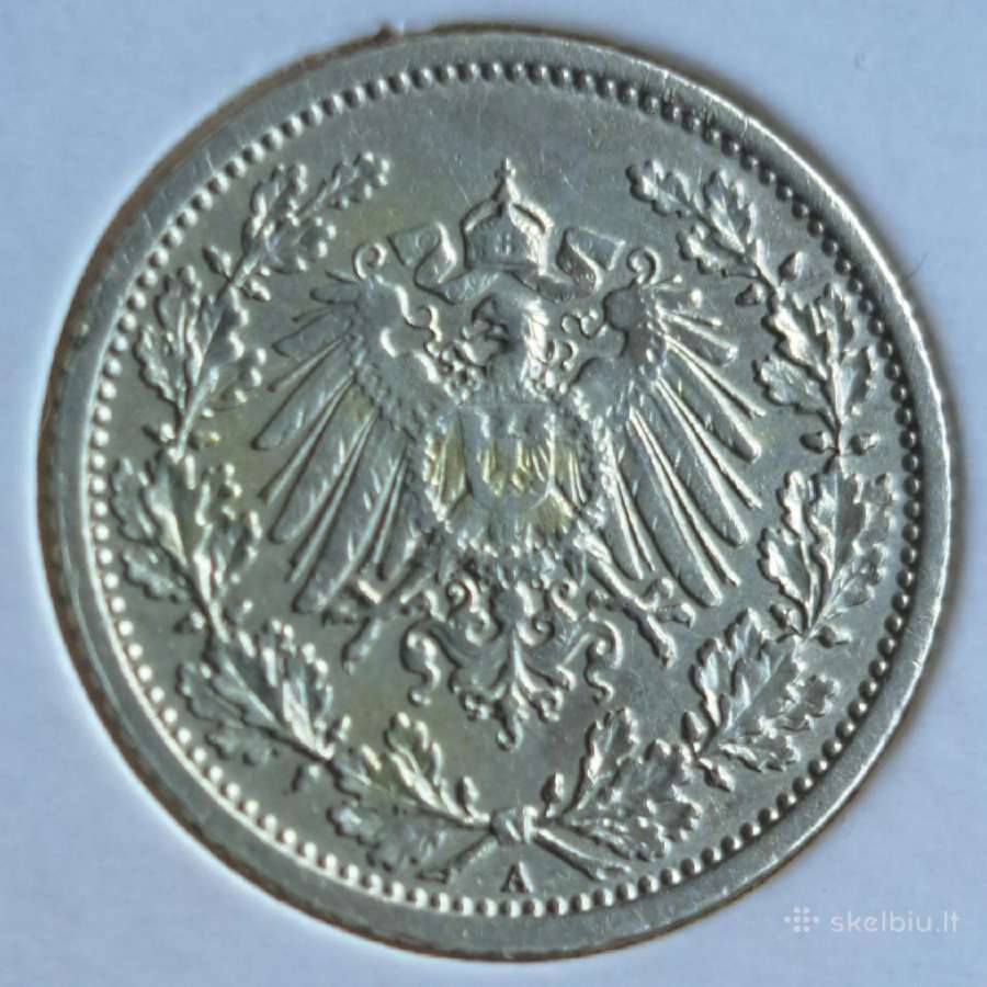 1918 Vokietija 1/2 markės - nuotraukos Nr. 2
