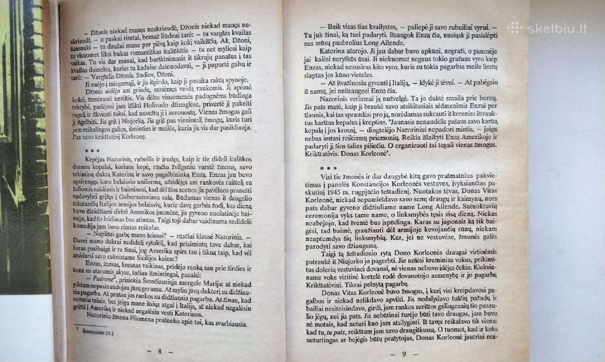 M. Pjuzo. Krikštatėvis. Sicilietis. 1991,1993 m. - nuotraukos Nr. 5