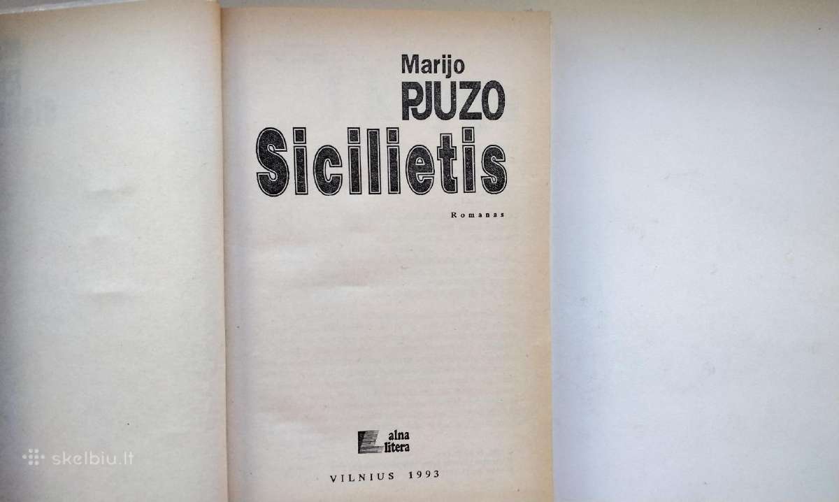 M. Pjuzo. Krikštatėvis. Sicilietis. 1991,1993 m. - nuotraukos Nr. 10