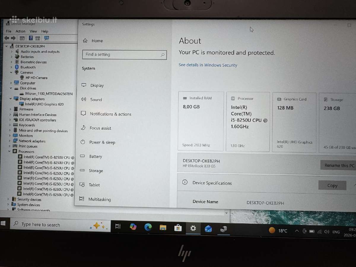 Hp Elitebook 830 G5 - nuotraukos Nr. 4
