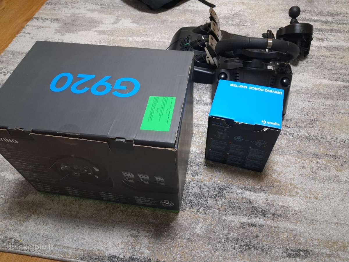 Parduodu žaidimu vaira Logitech G920 su shifter - nuotraukos Nr. 2