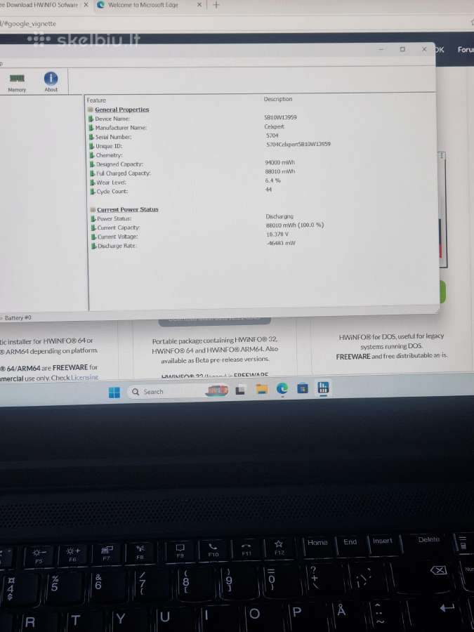 Lenovo Thinkpad P15 i7 Rtx 3000 - nuotraukos Nr. 12